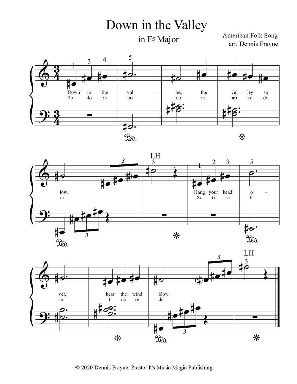 Down in the Valley — Presto! It's Music Magic Publishing